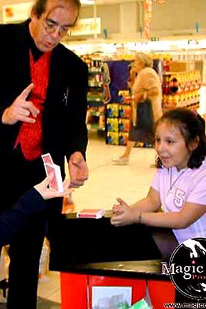 animatie goochelaar kinderen winkel